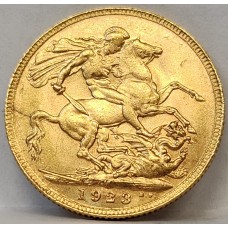 AUSTRALIA 1923 . ONE 1 SOVEREIGN . MELBOURNE . GOLD